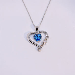 925 Sterling Silver 'Moms Love' Necklace