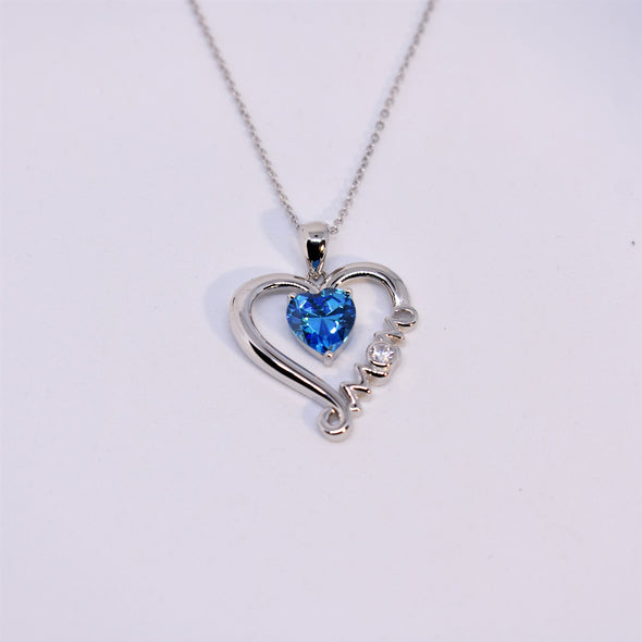 925 Sterling Silver 'Moms Love' Necklace